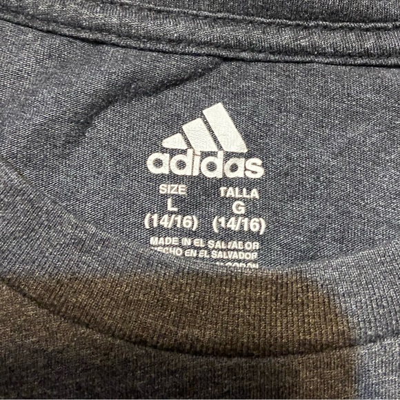 Heather gray Adidas classic tee, men’s size large - Picture 3 of 3